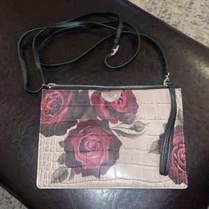 Brighton Rare Victorian Rose Crossbody Wristlet purse handbag rosette nwot
